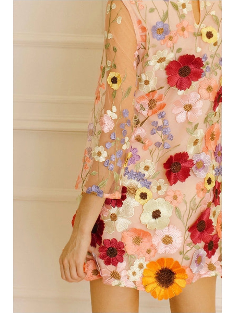 NWT Storia 3D-Large Multi-Color Flowers Shift Dress - Picture 4 of 9